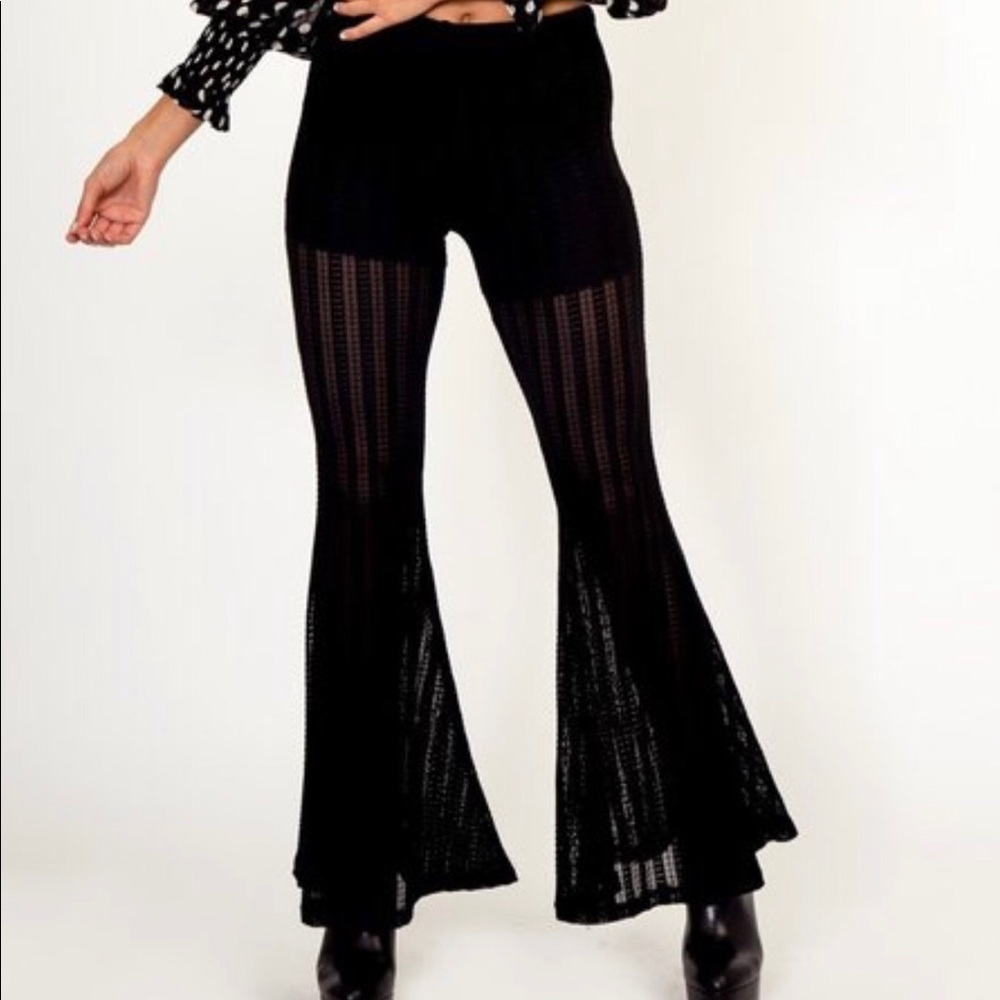 Lace flare pants